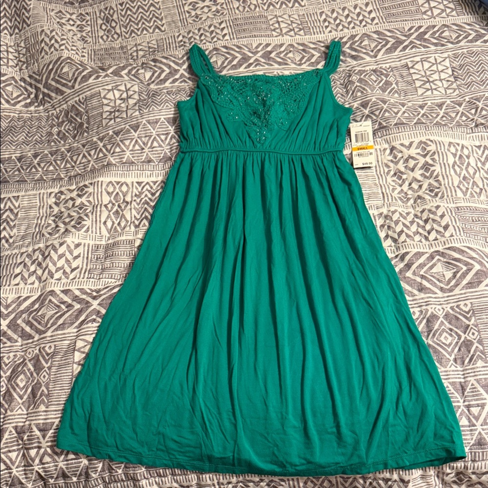 Style & Co. Green Sleeveless Dress